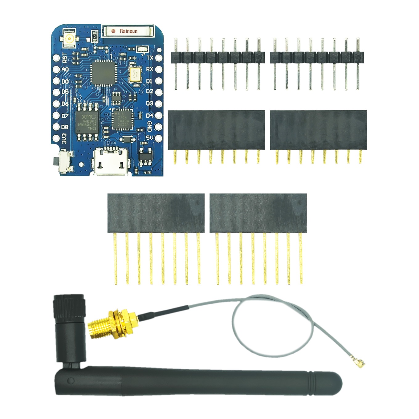 Wemos D1 Mini - WEMOS-Conector Antena Externa, Wi-Fi Development Board,