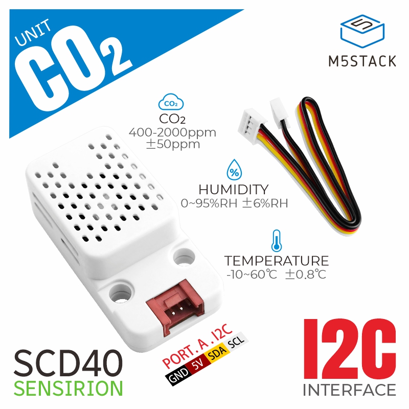 M5Stack Core2 - Unidade de CO2 M5Stack com Sensor