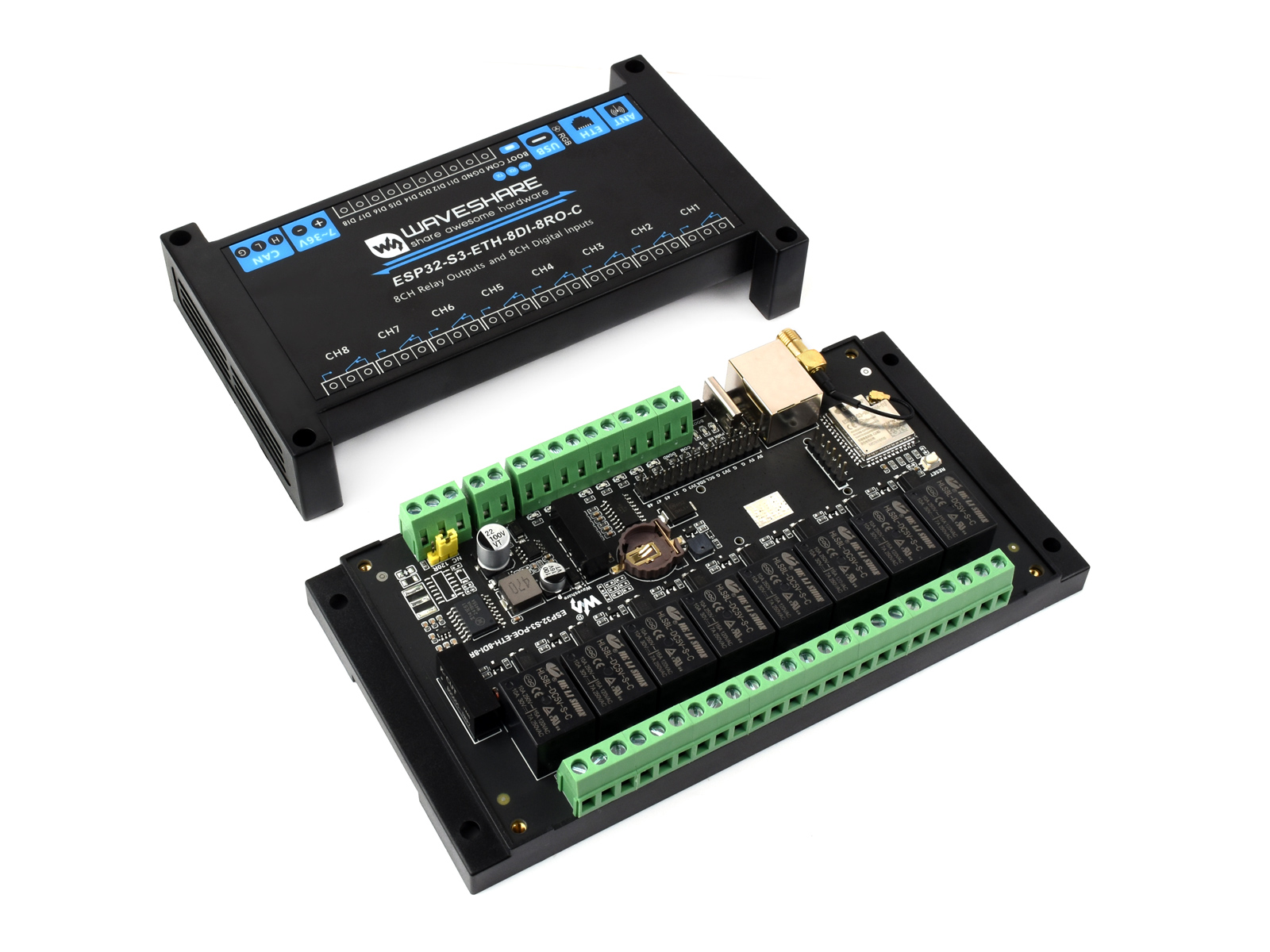 Waveshare Esp32 - Módulo de relé WiFi ESP32-S3 industrial
