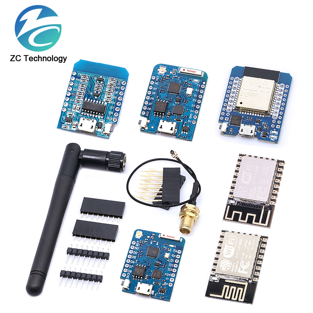 Wemos D1 Mini - Placa de desenvolvimento USB com pinos,