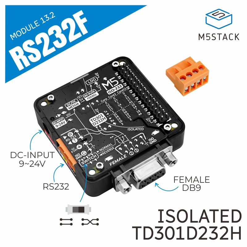 M5Stack - Módulo RS232 oficial M5Stack 13.2 com