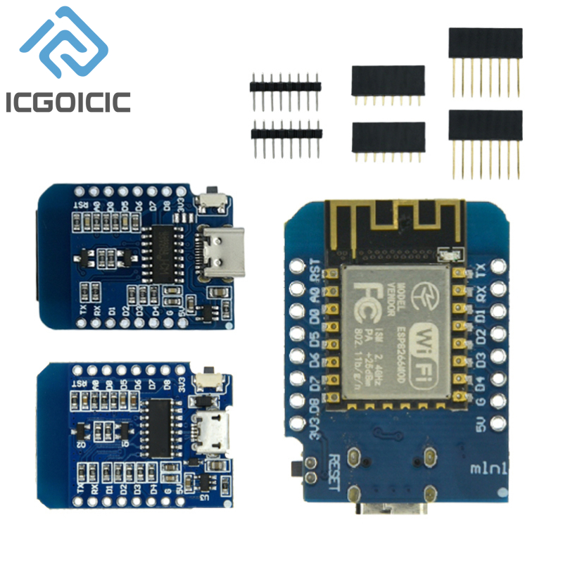 Wemos D1 Mini - Placa de Desenvolvimento D1 Mini-NodeMcu, Bytes