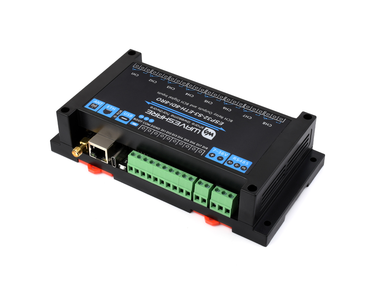 Waveshare industrial 8 canais  - Lolin S3 avaliação e preço