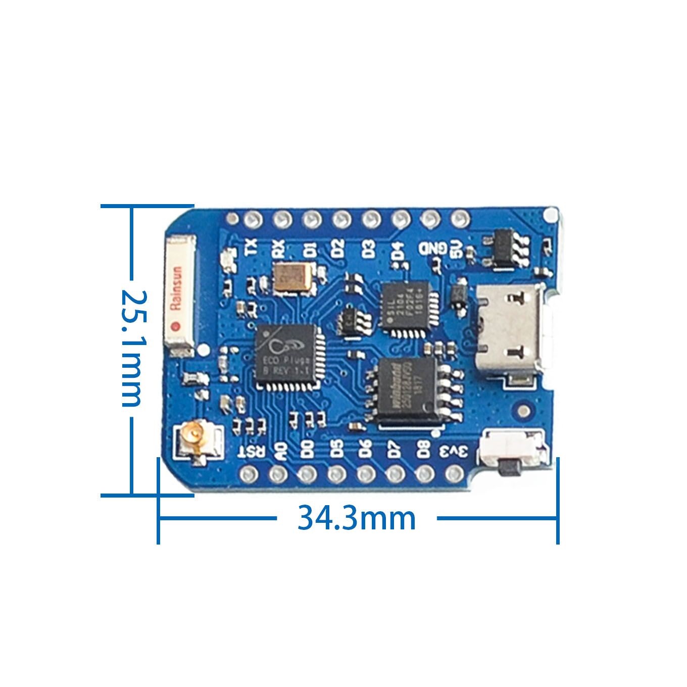 WEMOS-Conector Antena Externa, - Wemos D1 Mini avaliação e preço
