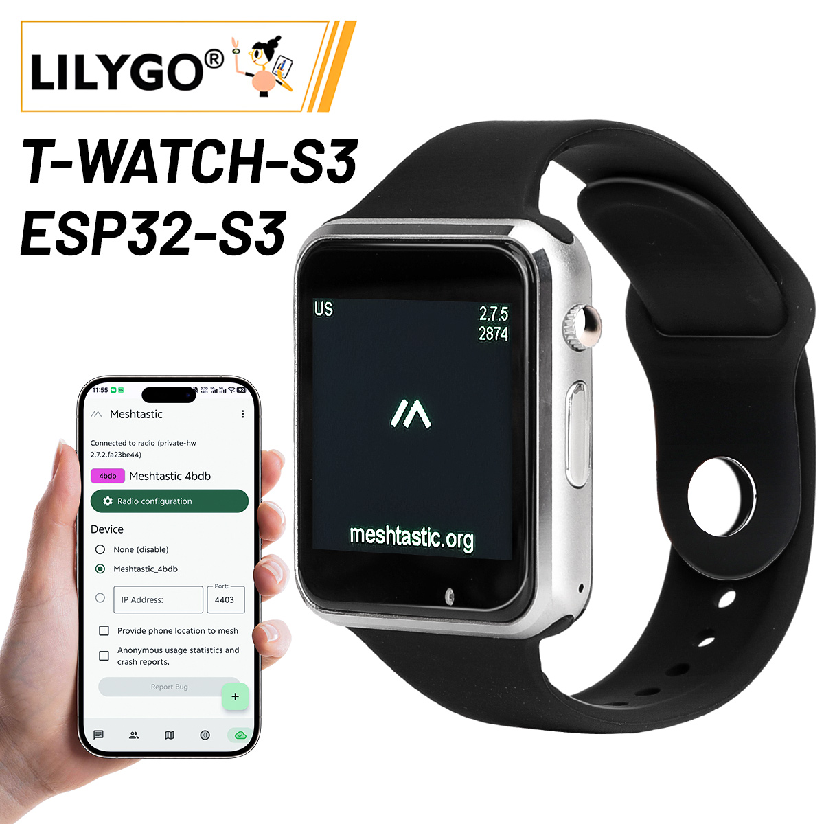 LILYGO T Watch S3 Lora Meshtas - Ttgo T Watch avaliação e preço